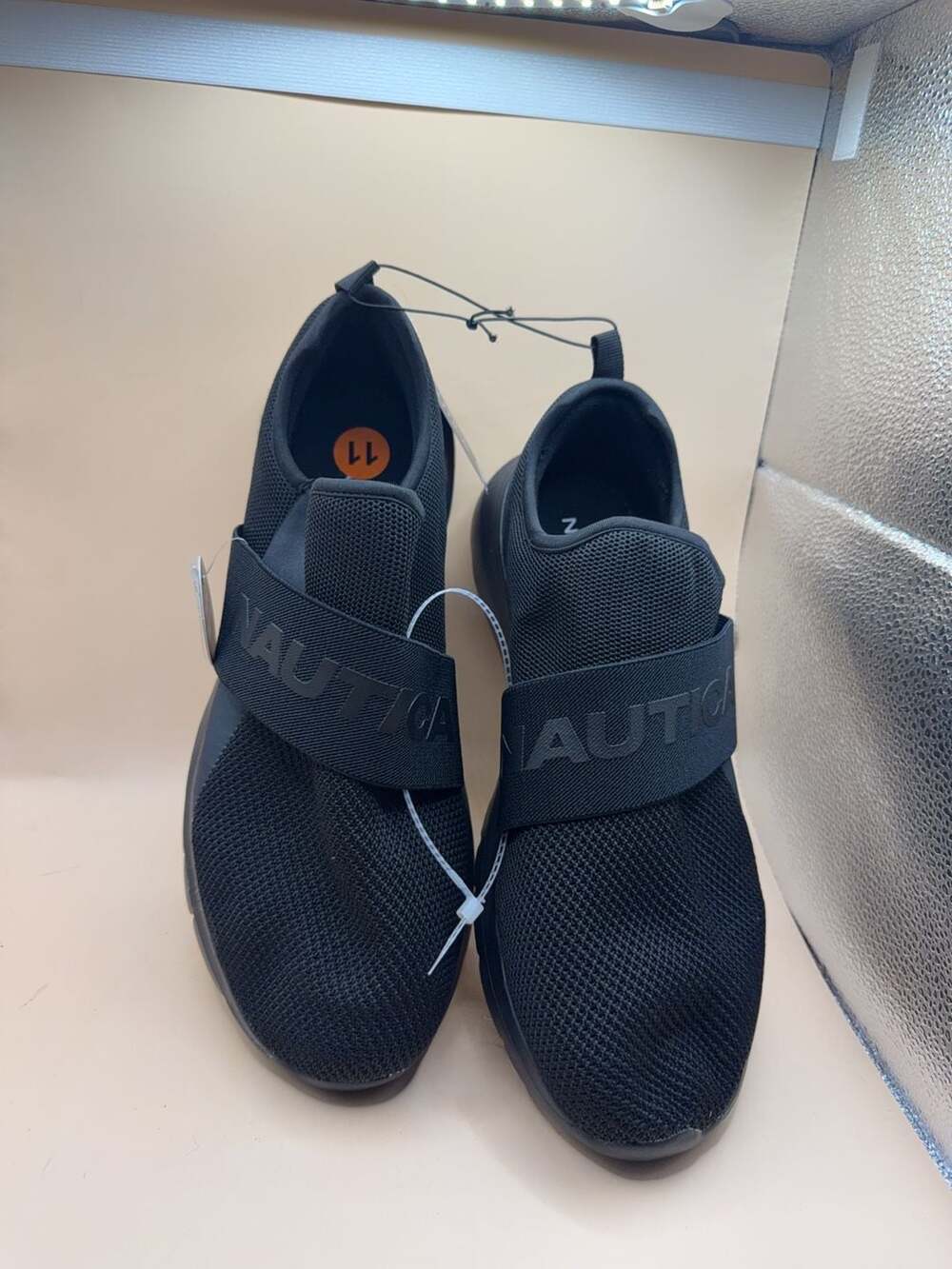 Nautica Tobin Slip-On Sneakers Black Wide Width Size 11W